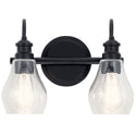 Two Light Bath from the Greenbrier Collection in Black Finish by Kichler