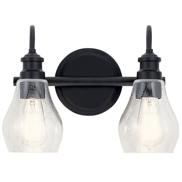 Two Light Bath from the Greenbrier Collection in Black Finish by Kichler