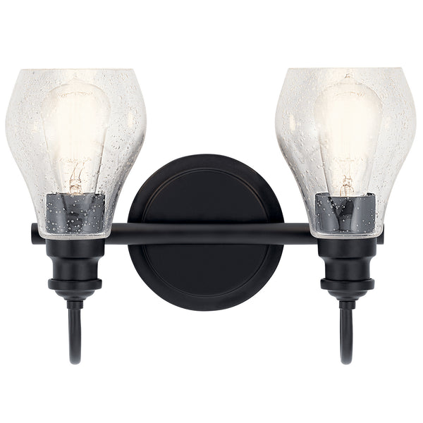 Two Light Bath from the Greenbrier Collection in Black Finish by Kichler
