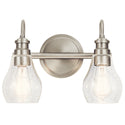 Two Light Bath from the Greenbrier Collection in Brushed Nickel Finish by Kichler