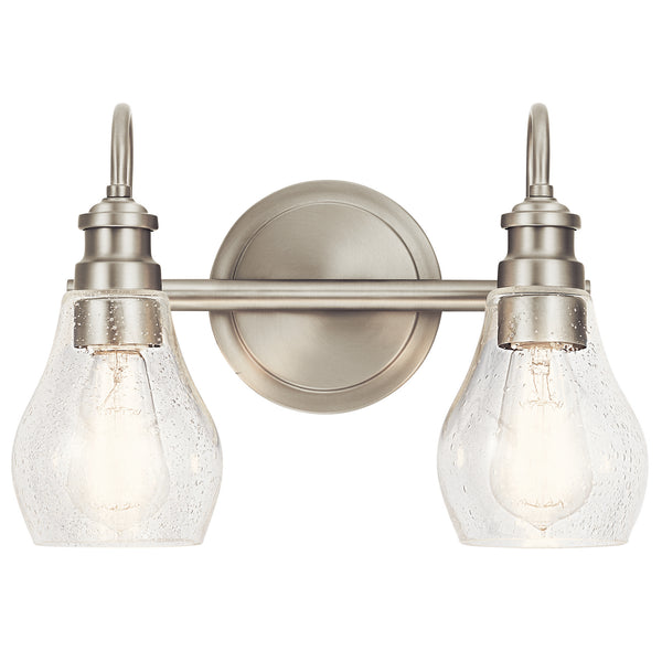 Two Light Bath from the Greenbrier Collection in Brushed Nickel Finish by Kichler