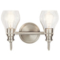 Two Light Bath from the Greenbrier Collection in Brushed Nickel Finish by Kichler