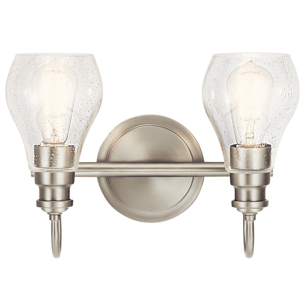 Two Light Bath from the Greenbrier Collection in Brushed Nickel Finish by Kichler