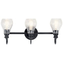 Three Light Bath from the Greenbrier Collection in Black Finish by Kichler
