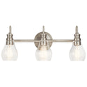 Three Light Bath from the Greenbrier Collection in Brushed Nickel Finish by Kichler