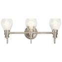 Three Light Bath from the Greenbrier Collection in Brushed Nickel Finish by Kichler