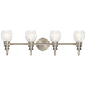 Four Light Bath from the Greenbrier Collection in Brushed Nickel Finish by Kichler