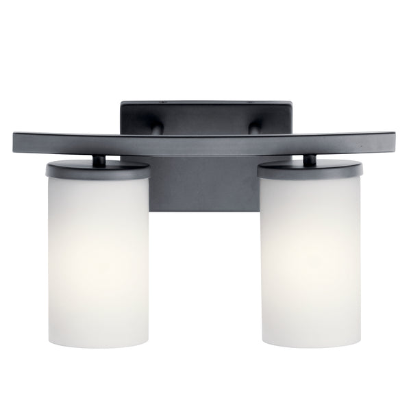 Two Light Bath from the Crosby Collection in Black Finish by Kichler