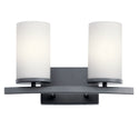 Two Light Bath from the Crosby Collection in Black Finish by Kichler