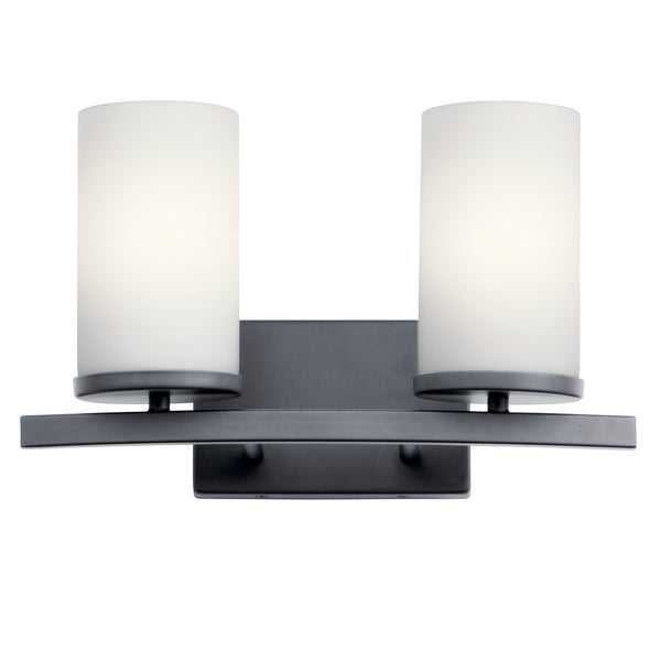 Two Light Bath from the Crosby Collection in Black Finish by Kichler