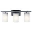Three Light Bath from the Crosby Collection in Black Finish by Kichler