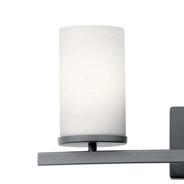 Three Light Bath from the Crosby Collection in Black Finish by Kichler