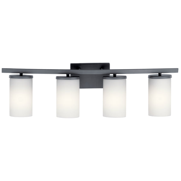 Four Light Bath from the Crosby Collection in Black Finish by Kichler