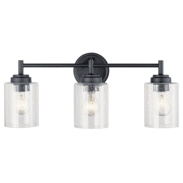 Three Light Bath from the Winslow Collection in Black Finish by Kichler