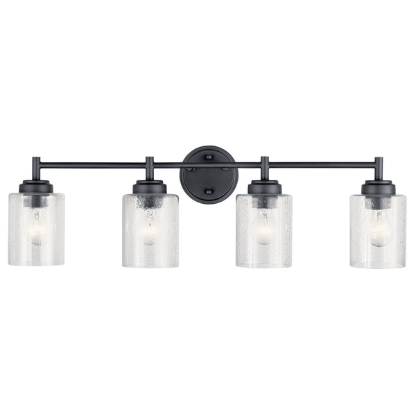 Four Light Bath from the Winslow Collection in Black Finish by Kichler