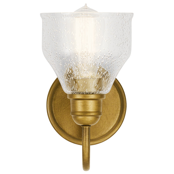 One Light Wall Sconce from the Avery Collection in Natural Brass Finish by Kichler