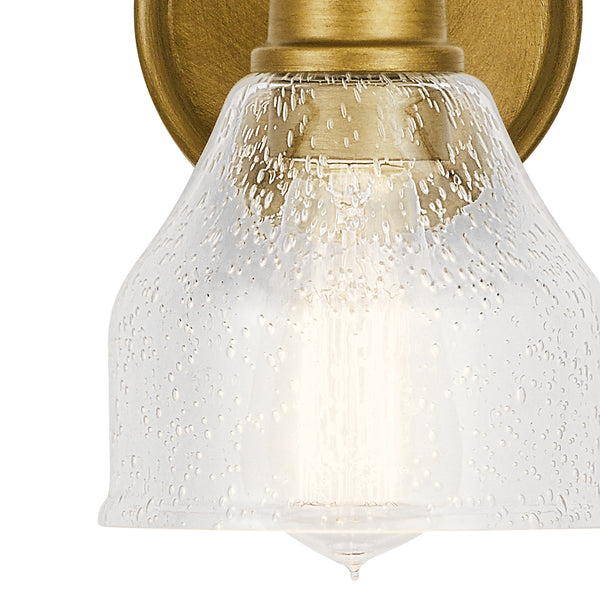 One Light Wall Sconce from the Avery Collection in Natural Brass Finish by Kichler