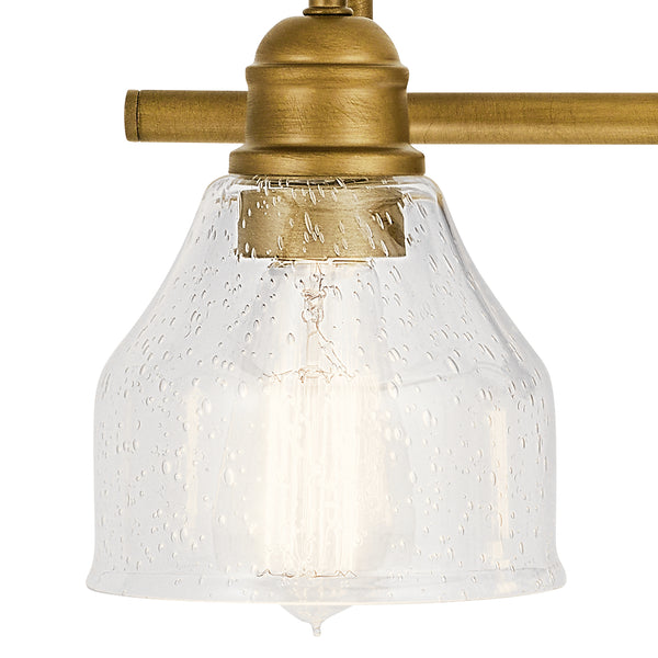 Three Light Bath from the Avery Collection in Natural Brass Finish by Kichler