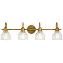 Four Light Bath from the Avery Collection in Natural Brass Finish by Kichler