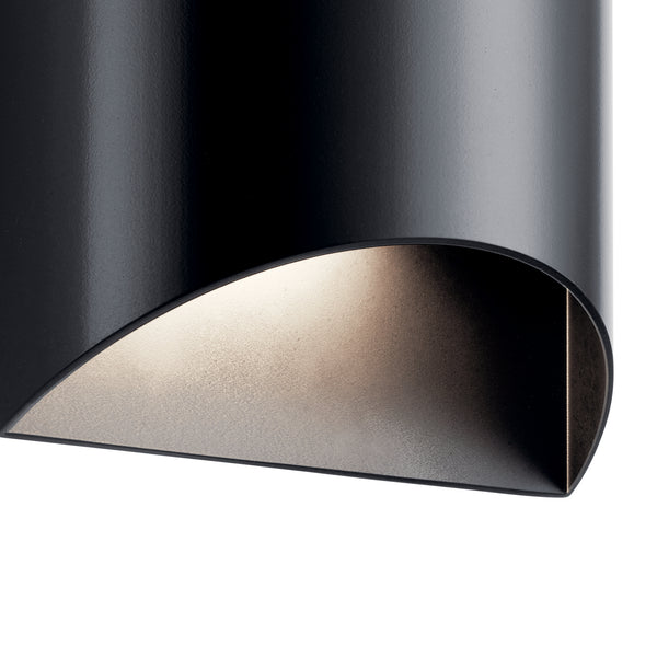LED Outdoor Wall Mount from the Wesley Collection in Black Finish by Kichler