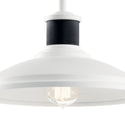 One Light Outdoor Pendant/Semi Flush Mount from the Allenbury Collection in White Finish by Kichler