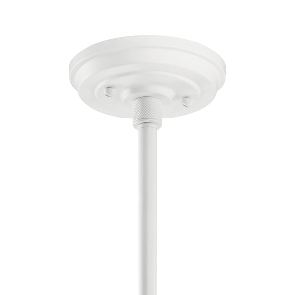 One Light Outdoor Pendant/Semi Flush Mount from the Allenbury Collection in White Finish by Kichler