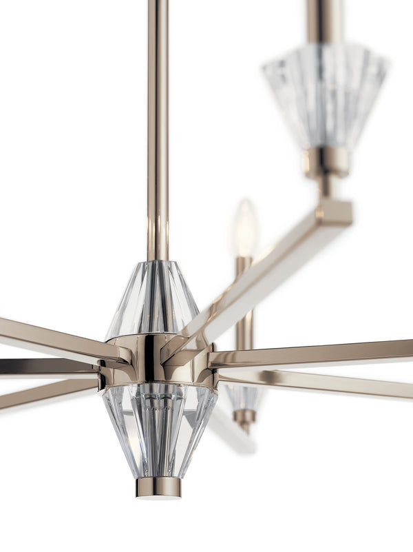 Seven Light Chandelier from the Calyssa Collection in Polished Nickel Finish by Kichler