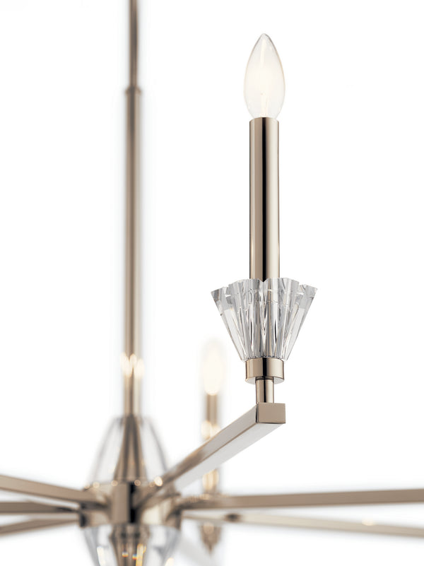 Seven Light Chandelier from the Calyssa Collection in Polished Nickel Finish by Kichler