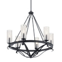 Six Light Chandelier from the Krysia Collection in Black Finish by Kichler