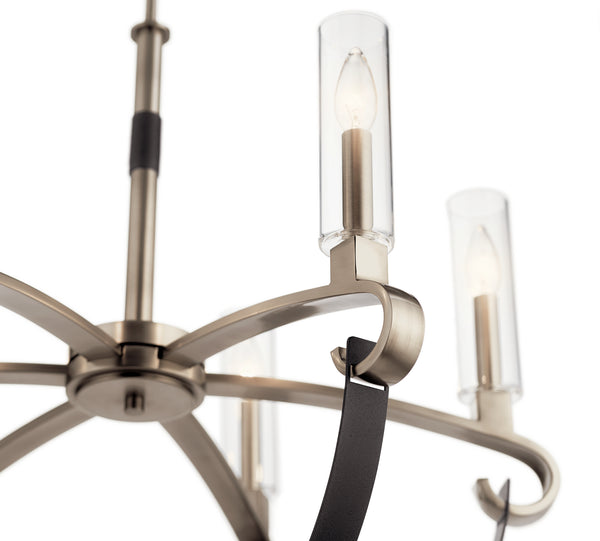 Six Light Chandelier from the Artem Collection in Classic Pewter Finish by Kichler