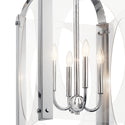 Four Light Foyer Pendant from the Pytel Collection in Chrome Finish by Kichler