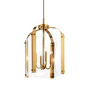 Four Light Foyer Pendant from the Pytel Collection in Fox Gold Finish by Kichler