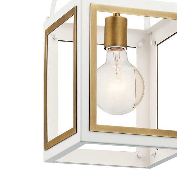 One Light Pendant from the Vath Collection in White Finish by Kichler