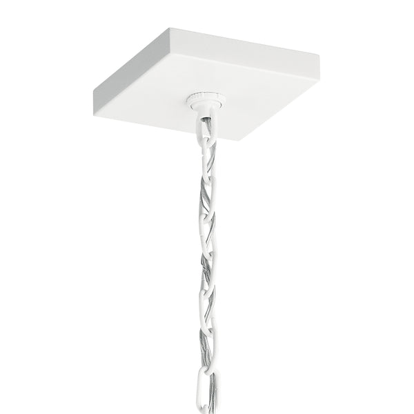 One Light Pendant from the Vath Collection in White Finish by Kichler