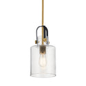 One Light Pendant from the Kitner Collection in Natural Brass Finish by Kichler