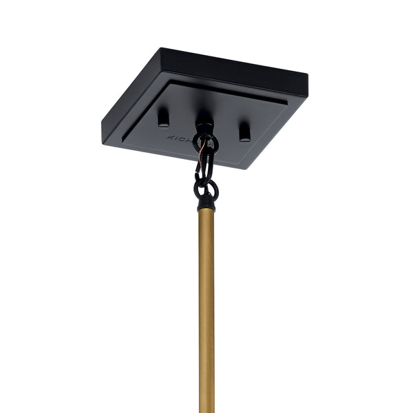 One Light Pendant from the Kitner Collection in Natural Brass Finish by Kichler