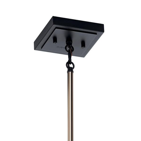 One Light Pendant from the Kitner Collection in Polished Nickel Finish by Kichler