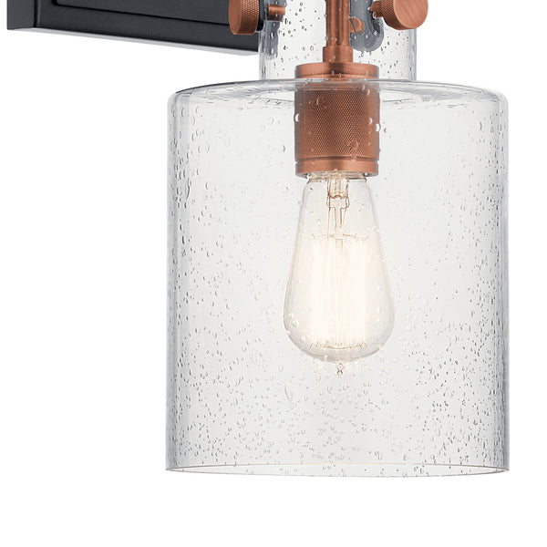 One Light Wall Sconce from the Kitner Collection in Antique Copper Finish by Kichler