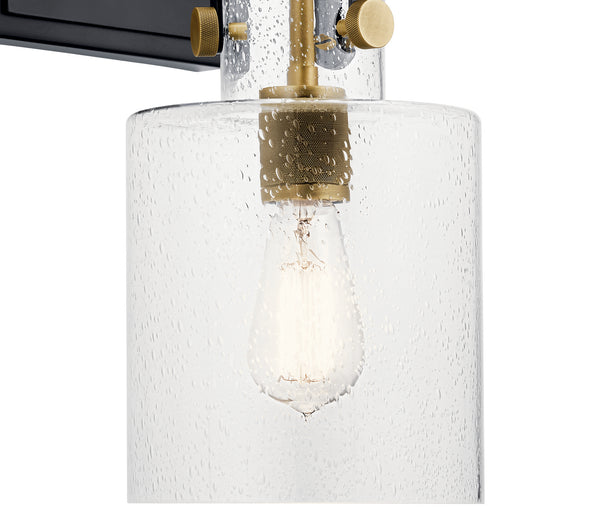 One Light Wall Sconce from the Kitner Collection in Natural Brass Finish by Kichler
