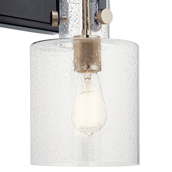 One Light Wall Sconce from the Kitner Collection in Polished Nickel Finish by Kichler
