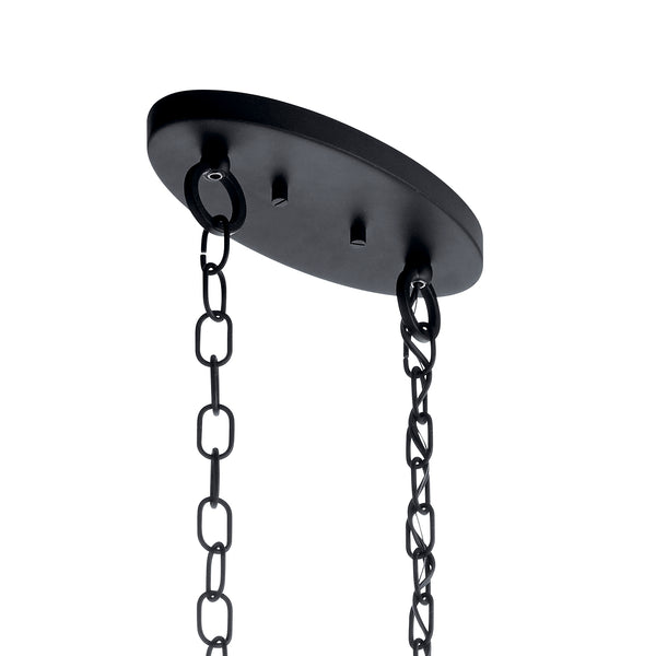 Six Light Foyer Chandelier from the Alexia Collection in Textured Black Finish by Kichler