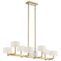 Eight Light Linear Chandelier from the Laurent Collection in Champagne Gold Finish by Kichler