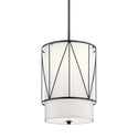 One Light Pendant from the Birkleigh Collection in Black Finish by Kichler