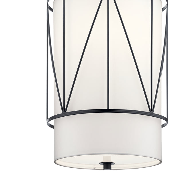 One Light Pendant from the Birkleigh Collection in Black Finish by Kichler