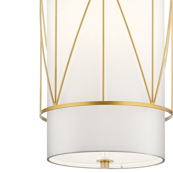 One Light Pendant from the Birkleigh Collection in Classic Gold Finish by Kichler