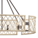 Six Light Chandelier from the Oana Collection in White Washed Wood Finish by Kichler