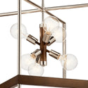Six Light Foyer Pendant from the Tanis Collection in Auburn Stained Finish Finish by Kichler