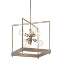 Six Light Foyer Pendant from the Tanis Collection in Distressed Antique Gray Finish by Kichler