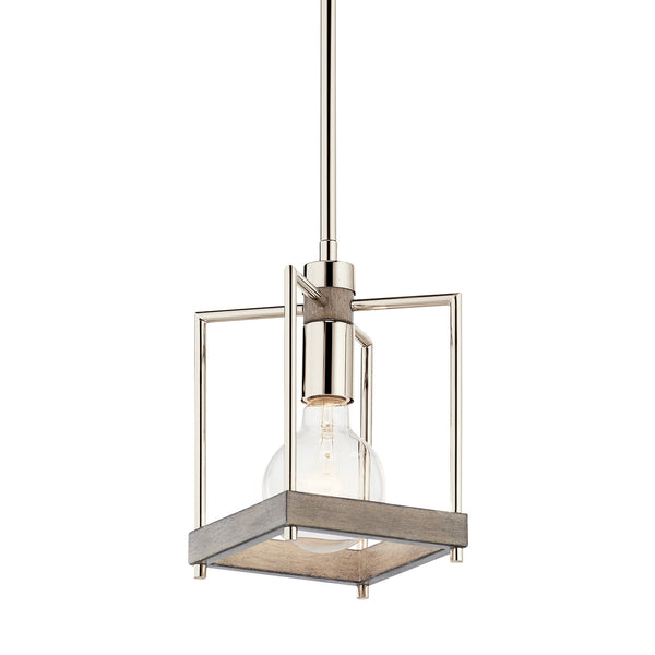 One Light Pendant from the Tanis Collection in Distressed Antique Gray Finish by Kichler