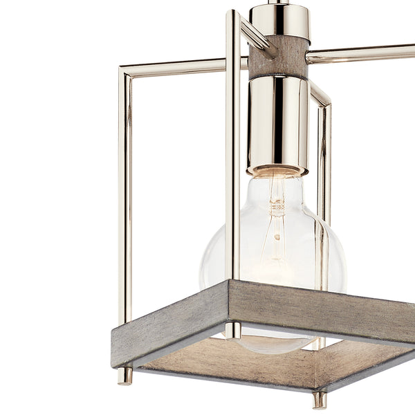 One Light Pendant from the Tanis Collection in Distressed Antique Gray Finish by Kichler